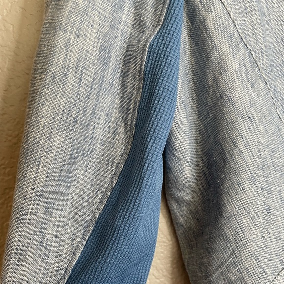 Metaphor Linen Blend Blue Jacket - Picture 2 of 4